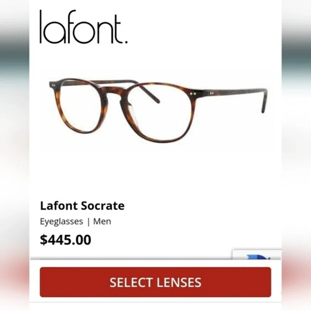 Lafont SOCRATE Eyeglasses Color:(532) Tortoiseshell Size: 49-20-145 - FRAME ONLY